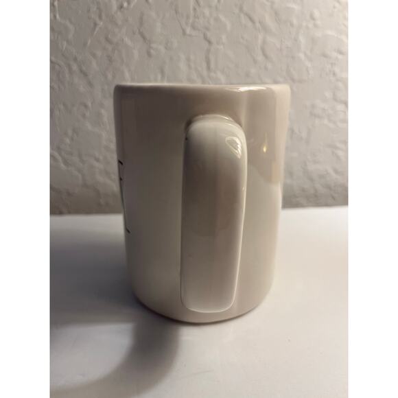 Rae Dunn PEACE Ceramic Coffee Tea Mug Cup 16 oz Large Ivory by Magenta Artisan - Picture 3 of 7
